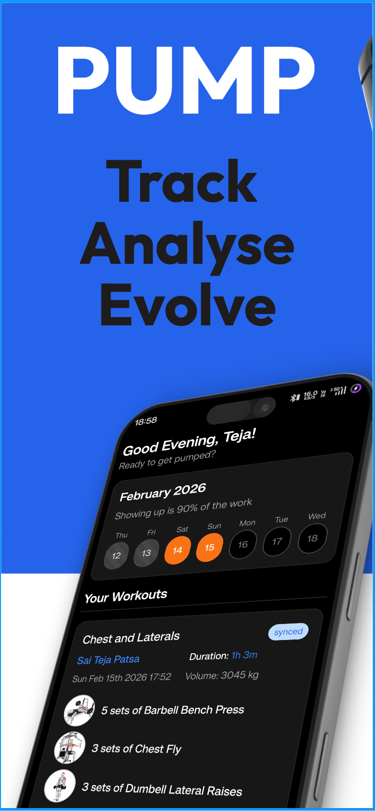 PUMP - Workout Tracker screenshot 1
